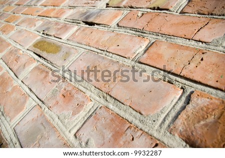 Red brick wall. Brick background