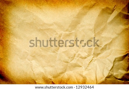 old brown crumpled paper