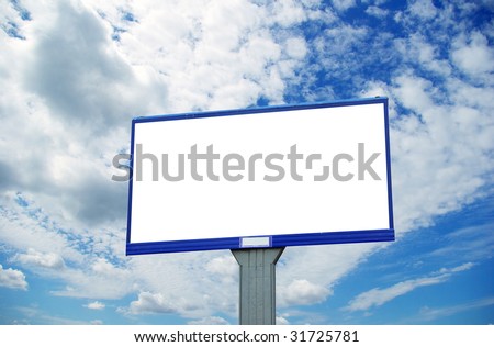 advertising billboard on sky