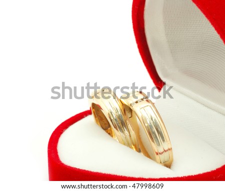 stock photo wedding ring on white background