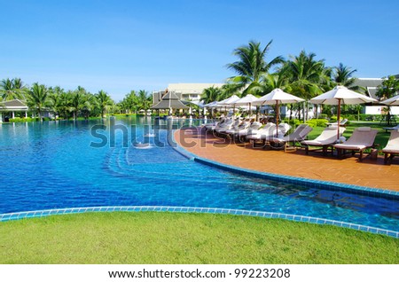 Beautiful swimming pool in Thailand