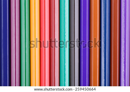 Colorful pencils isolated on white background close up
