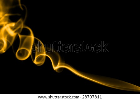 abstract smoke wave against black background