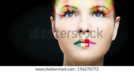 Asian woman beauty face closeup portrait. Beautiful attractive mixed race Thai Asian / Caucasian(German) female model with perfect skin isolated on white background
