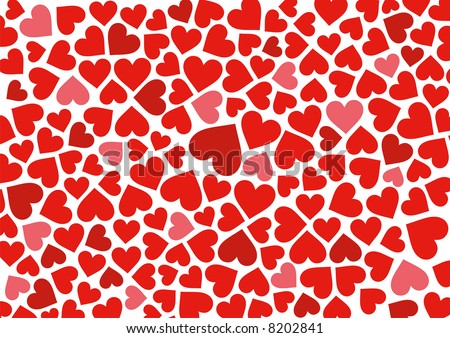 red love heart background. stock vector : Red hearts