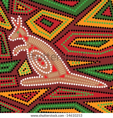 aboriginal dot art. vector : Vector aboriginal