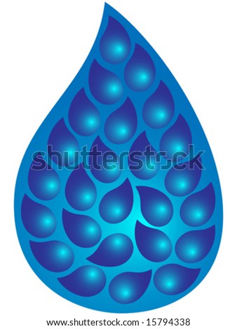 drop of water. illustration of water drop