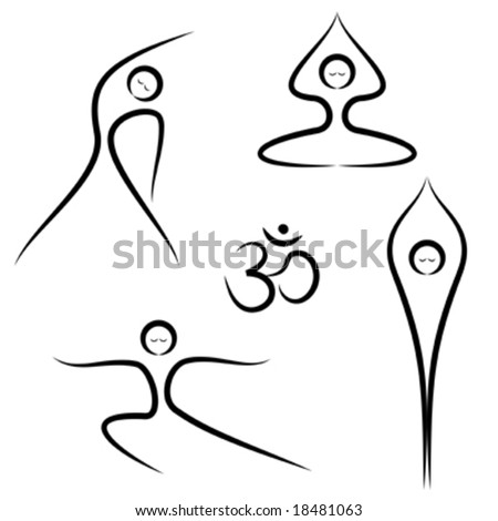 stock vector : Vector illustration of stylized yoga poses. stock vector : Vector illustration of stylized yoga poses.