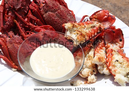 Crayfish served with a spicy white sauce.  Fresh from the Atlantic Ocean, steamed to perfection and served as a starter with a light wine.