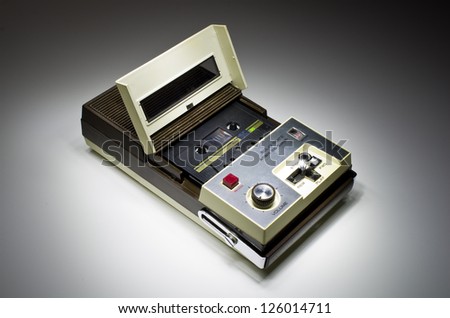 Old Monophonic Cassette Recorder with tape