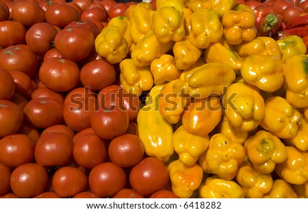Fresh veggies being sold in a Farmers market