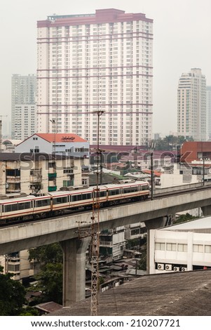 The two line Bangkok BTS is a 31 kilometer elevated transit system referred to as the Skytrain, or rot fai fah