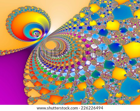 Digital visualization of a colourful fractal called Mandelbrot set. Mathematical Background