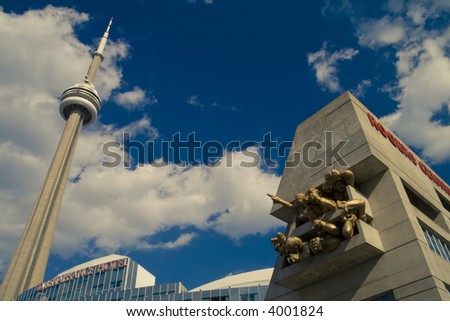 Toronto CN Tower near Renaissance Hotel and Rogers Centre