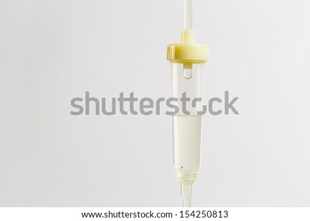 close up of a drip infusion set