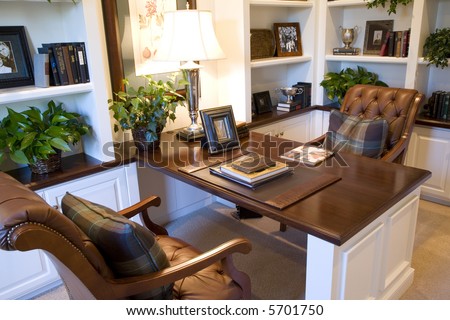 Upscale residential home office.