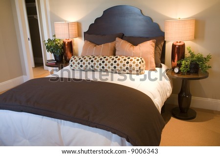 Luxury bedroom and decor.