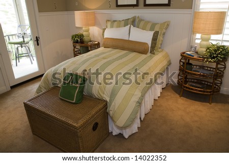 Luxury bedroom with contemporary decor.