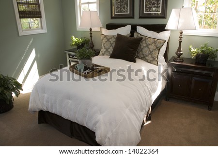 Stylish luxury home bedroom.