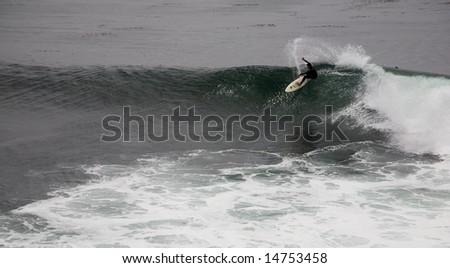 Big waves in Santa Cruz, California.