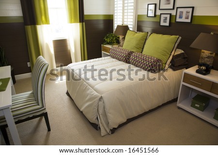 Designer Bedroom Furniture on Designer Bedroom With Contemporary Furniture And Decor  Stock Photo