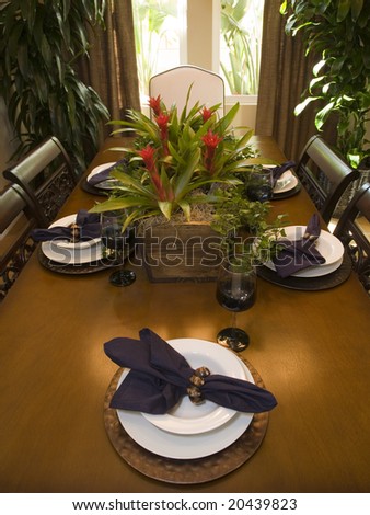 Luxury home dining table.
