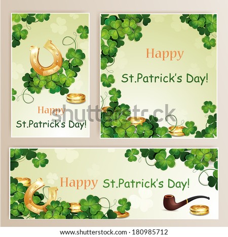 St.Patrick\'s Day banners.