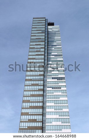 ISTANBUL,TURKEY-NOVEMBER 24: Trump Towers, which is located in the district of Mecidiyekoy pair of skyscrapers.  On-site residences, business centers and shopping center\'s. Taken by Nov 24, 2013.