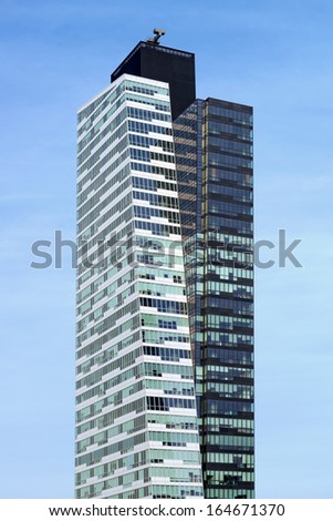 ISTANBUL,TURKEY-NOVEMBER 24: Trump Towers, which is located in the district of Mecidiyekoy pair of skyscrapers.  On-site residences, business centers and shopping center\'s. Taken by Nov 24, 2013.