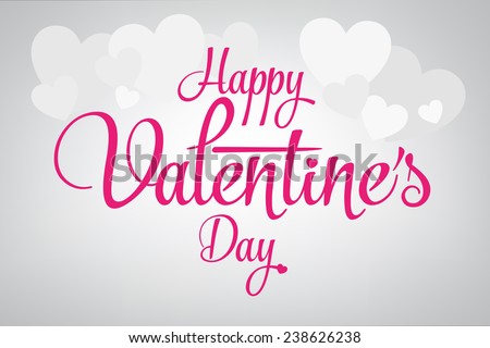 2015 Happy Valentine's day lettering card. Vector illustration.