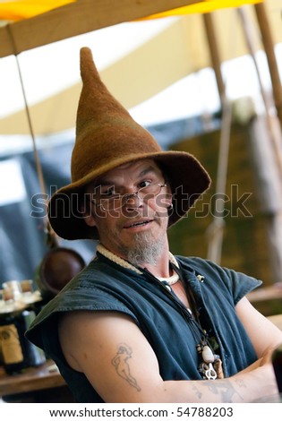 KLEINHEUBACH, GERMANY - JUNE 03: World-biggest middle ages culture festival in the old Castle Lowenstein with amateur actors in historical costumes, June 03, 2010 in Kleinheubach, Germany