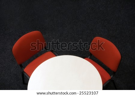 meeting table from above isolated