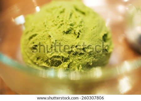 An Green Tea Ice Cream soft light .