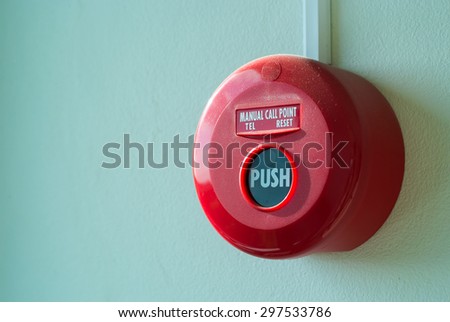 An Fire Alarm near door fire .