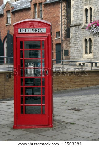 Classic red British telephone booth 2