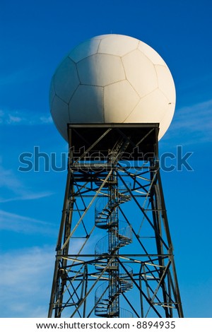 Weather Doppler radar station with spiral staircase