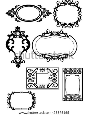 frames and borders. Set of orders and frames