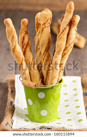Bread sticks with cheese