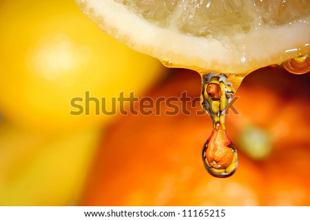 Here are fresh citruses with dropping  water,  rest is a play with background and light.