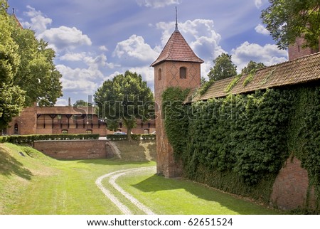 Old teutonic castle in Poland, Malbork, Gothic style. World Heritage List UNESCO.