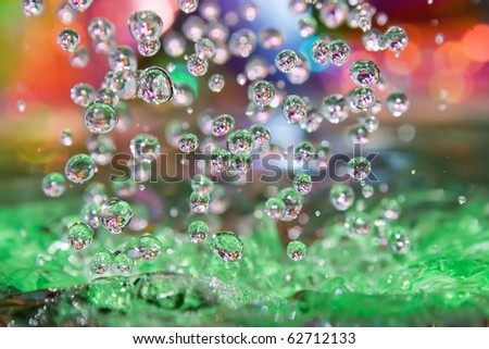 Colorful drops of rain