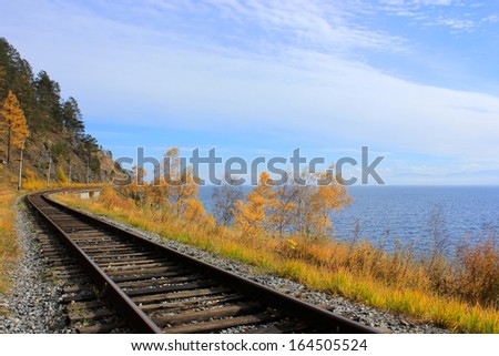 Cirum-Baikal Railway along Lake Baikal, Russia - Part of the Historic Trans-Siberian Railroad