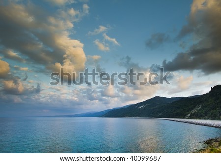 Mountains and the Black Sea Turkey