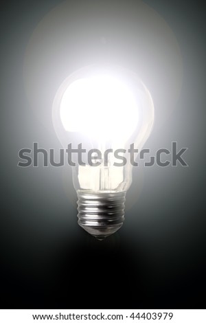 Classic Light bulb turned on