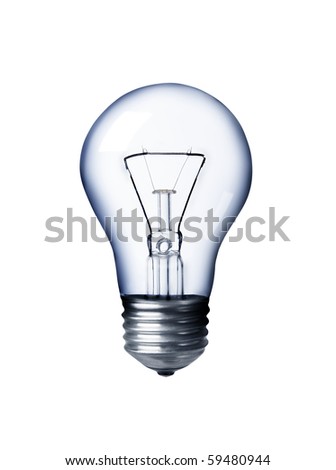 Classic Light bulb turned off isolated on white