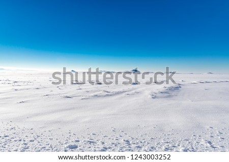 Snow filled empty land
