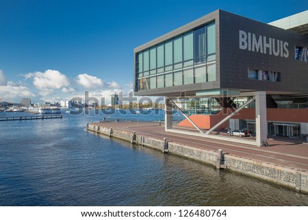 AMSTERDAM - NOVEMBER 27: The Bimhuis concert hall in November 27 2012 is a venue for jazz and improvised music in Amsterdam.
