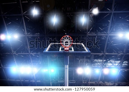 Basketball Concept with spotlights