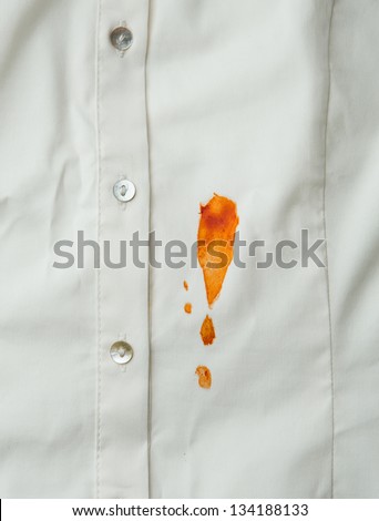 Tomato Sauce Stain On A Shirt