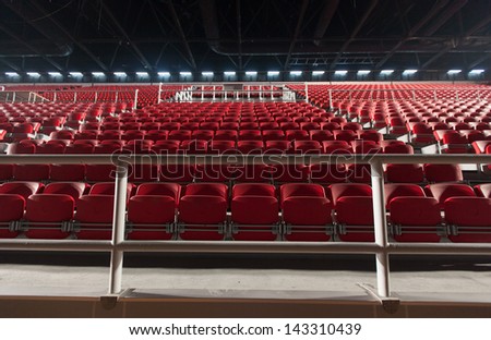 Empty Seats In A Basketball Arena